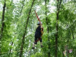 Mobile Seilarbeit beim Outdoortraining 